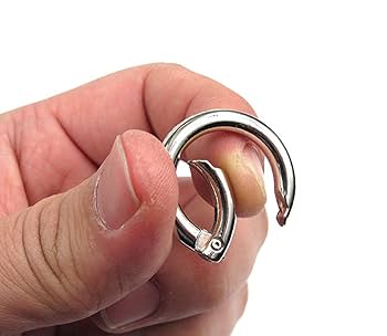 Amazon.com : Round Carabiner Key Ring Spring Keyring Key